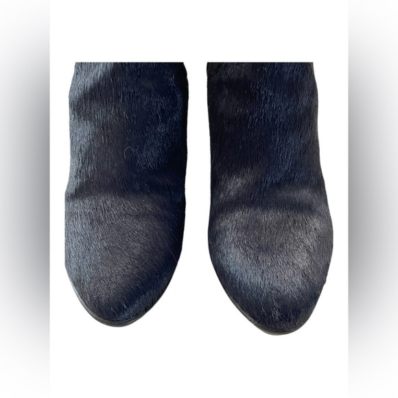 Aquatalia Black Calf Hair & Patent Ankle Boots Size 8 - Picture 12 of 16